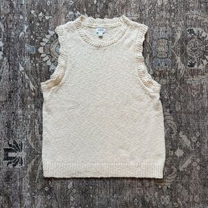 J. Crew Ecru Slub sweater-tank • size large • CC114